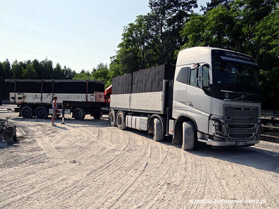 Transport szamba betonowego do Siewierz z wykorzystaniem HDS